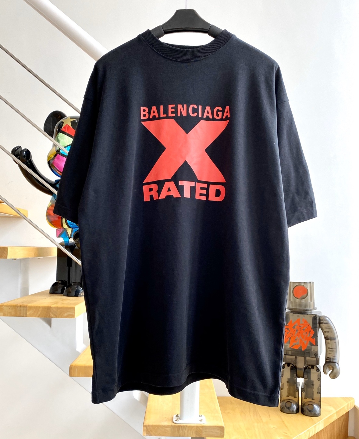 [계단집] 발렌시아가 X 로고 티셔츠 2컬러