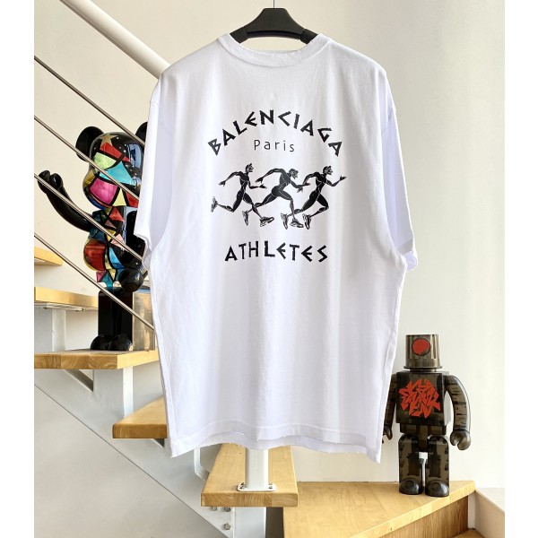 [계단집] 발렌시아가 마라톤 반팔 티셔츠 화이트