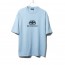 GTR공장 발렌시아가 앞 모노그램 로고 티셔츠 블루