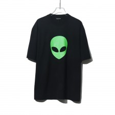 GTR공장 발렌시아가 외계인 패턴 티셔츠 블랙
