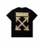 B7 오프화이트 테이프 로고 티셔츠 블랙