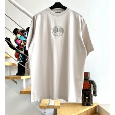 [계단집] 발렌시아가 라이온&BB 자수 로고 티셔츠 라이트 베이지