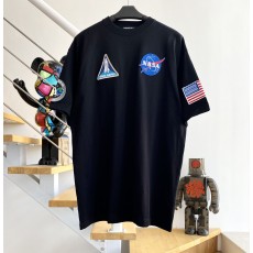 [계단집] 발렌시아가 모노그램 NASA 로켓 패턴 티셔츠 블랙