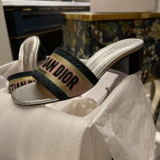 [QR 5009] 디올 Christian Dior 금속 통굽 슬리퍼 4cm 2컬러