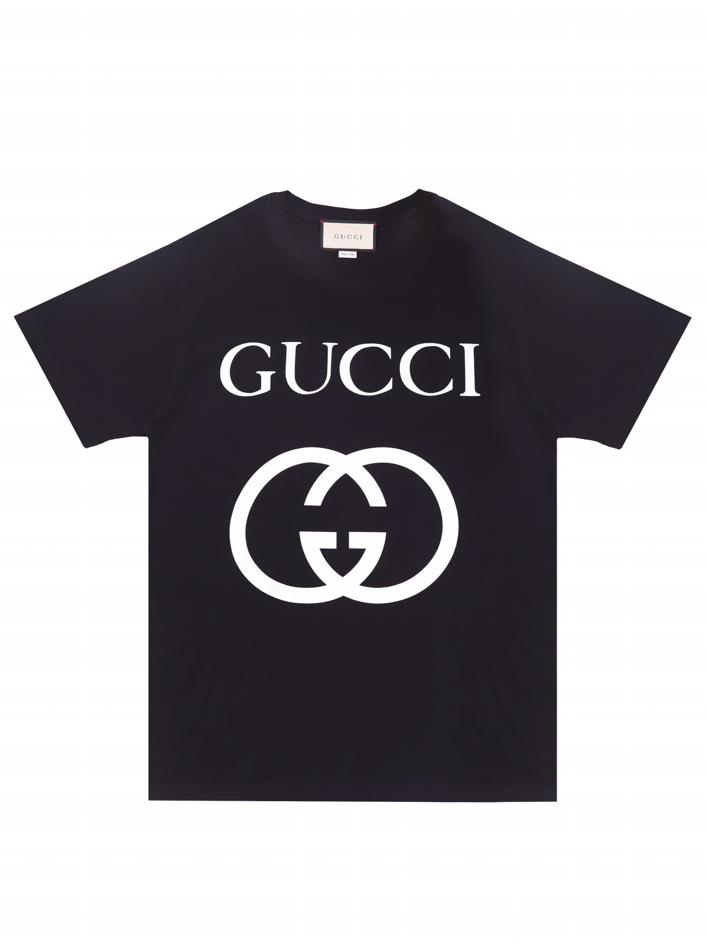 B7 구찌 앞 큰 GG 로고 티셔츠 블랙 Gucci