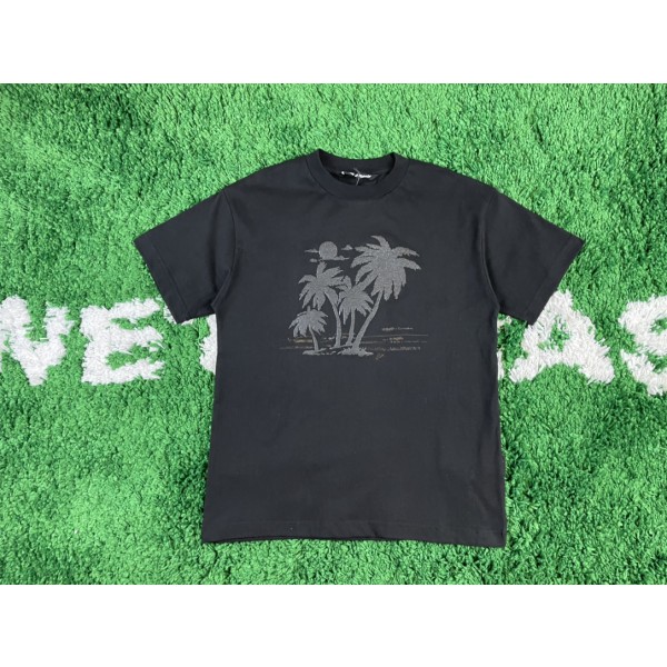 [잔디집2] TEAM WANG 앞 야자나무 티셔츠 블랙