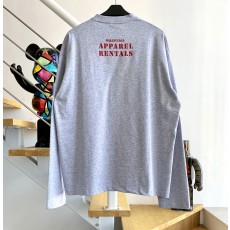 [계단집] 발렌시아가 Apparel Rentals 프린트 긴팔 티셔츠 그레이