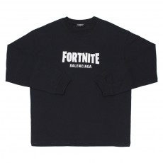 GTR공장 발렌시아가 Fortnite 리테일 로우 긴팔티 블랙