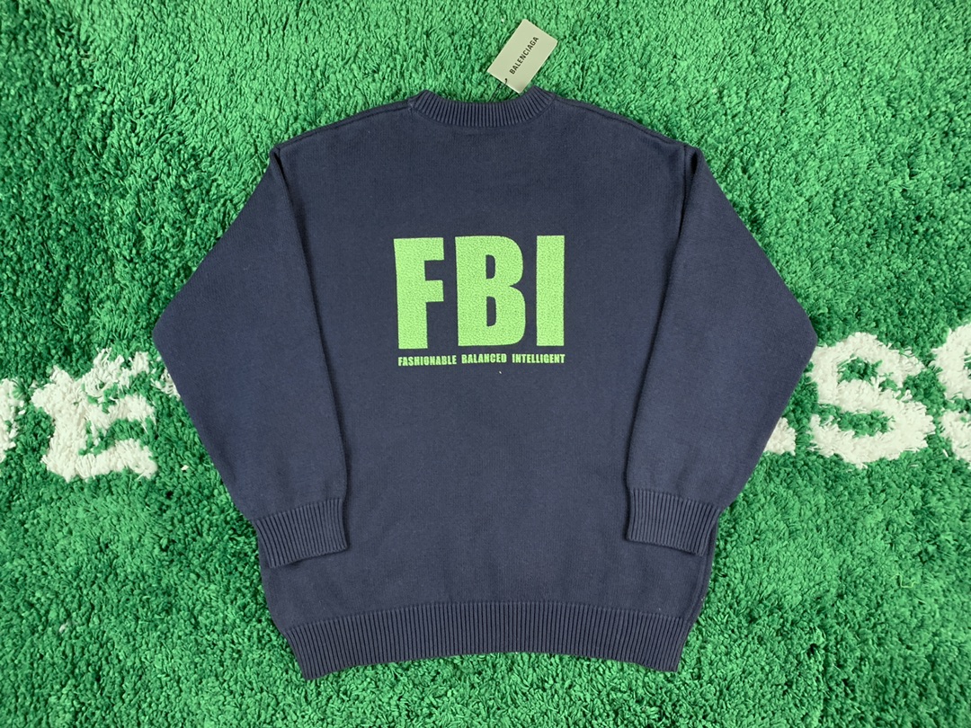 [잔디집2] 발렌시아가 FBI 패턴 니트 balenciaga