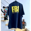 [계단집] 발렌시아가 옐로우 FBI 반팔티 네이비