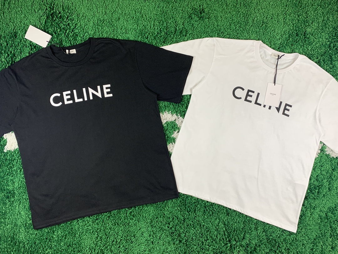 [잔디집2] 셀린느 앞 모노그램 반팔티 2컬러 Celine