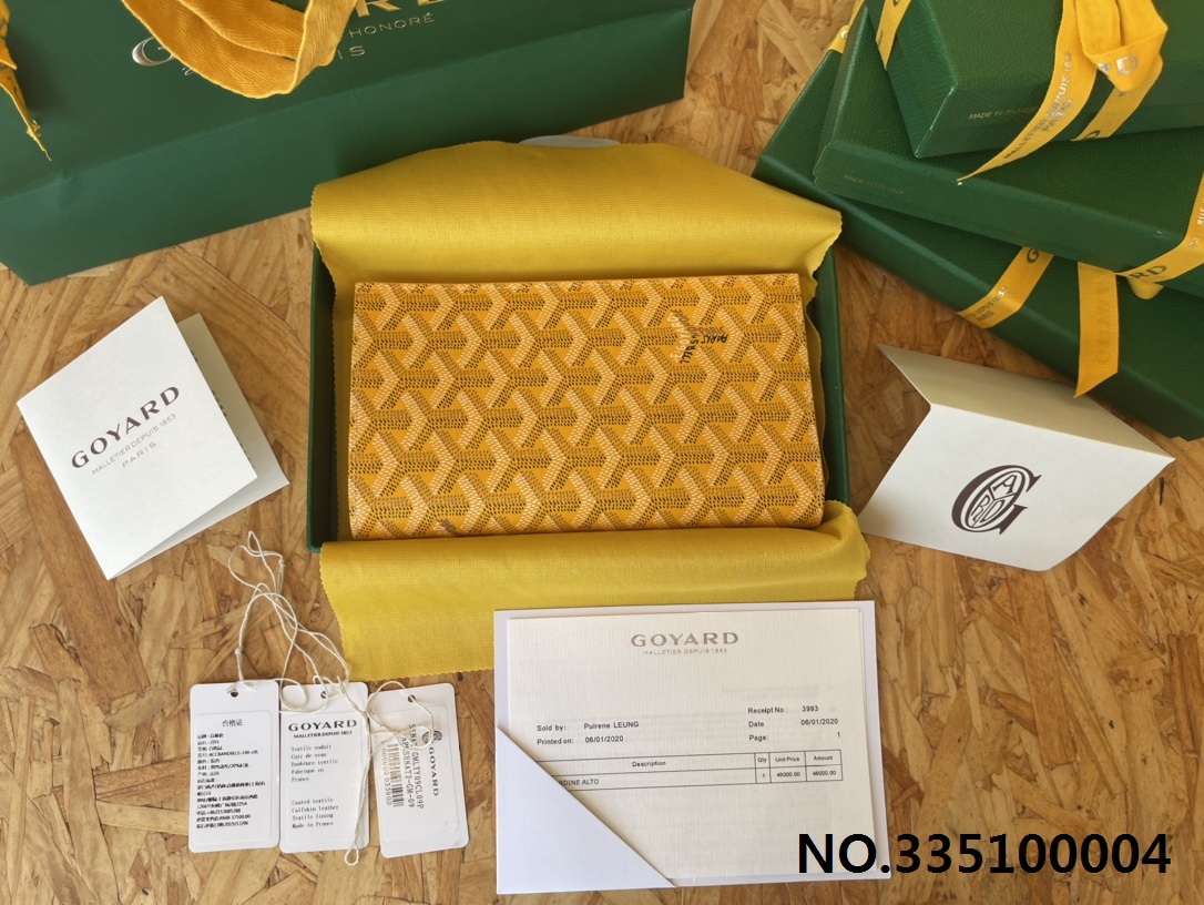 [리미티드] 고야드 로고 BI-FOLD 남여공용 장지갑 옐로우 Goyard