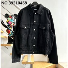 [계단집] 발렌시아가 모노그램 자수 단색 데님 자켓 블랙 balenciaga