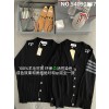 TJ공장 톰브라운 그레이 사선 양털 가디건 블랙 Thombrowne