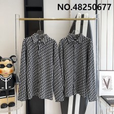 V공장 디올 오블리크 니트 긴팔 셔츠  네이비 Dior