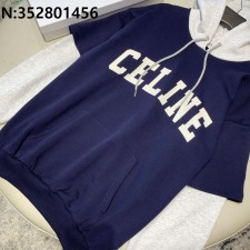 B7 셀린느 모노그램 배색 페이크 레이어링 후드티 Celine