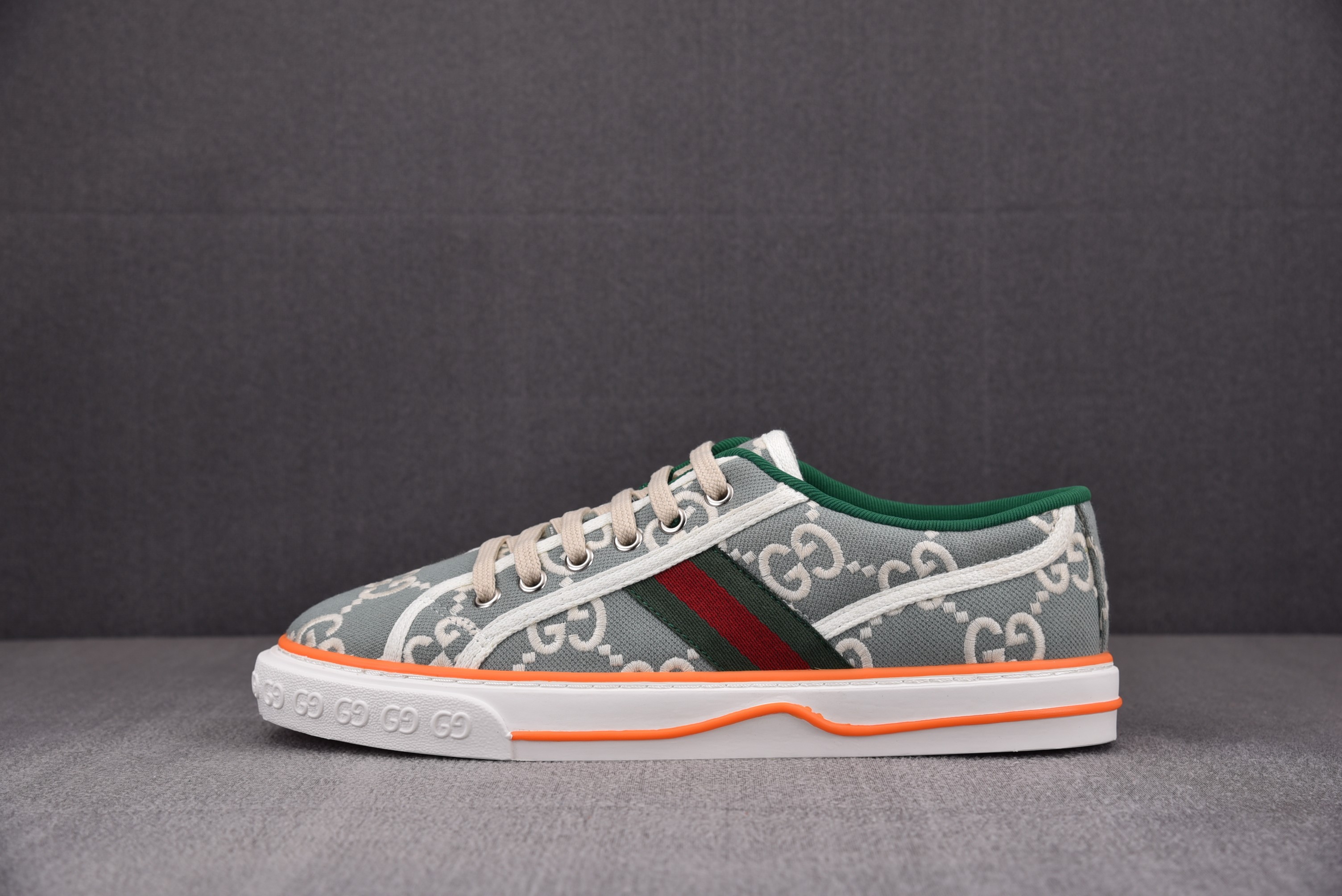 ZG 구찌 테니스 스니커즈 1977 라이트 블루 아이보리 Gucci Tennis 1977 Light Blue Ivory