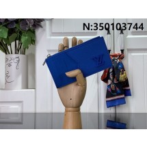 [88factory] 루이비통 코인 카드 홀더 지갑 M82282 블루 8*14.5*1cm