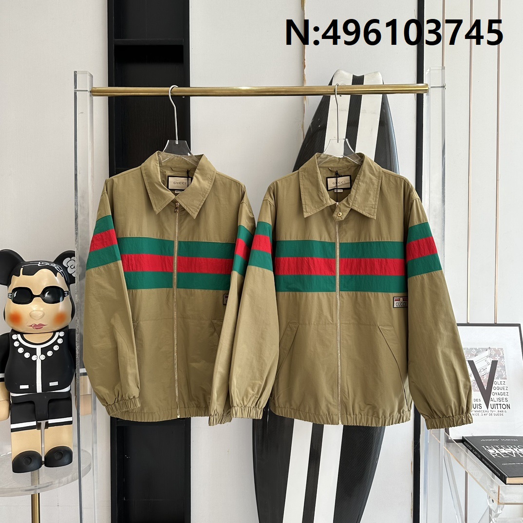 V공장 구찌 23SS 배색 카고 자켓 카키 Gucci