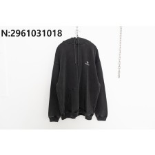 [사슬공장] 발렌시아가 JJ 모로그램 자수 워싱 후드티 블랙 balenciaga