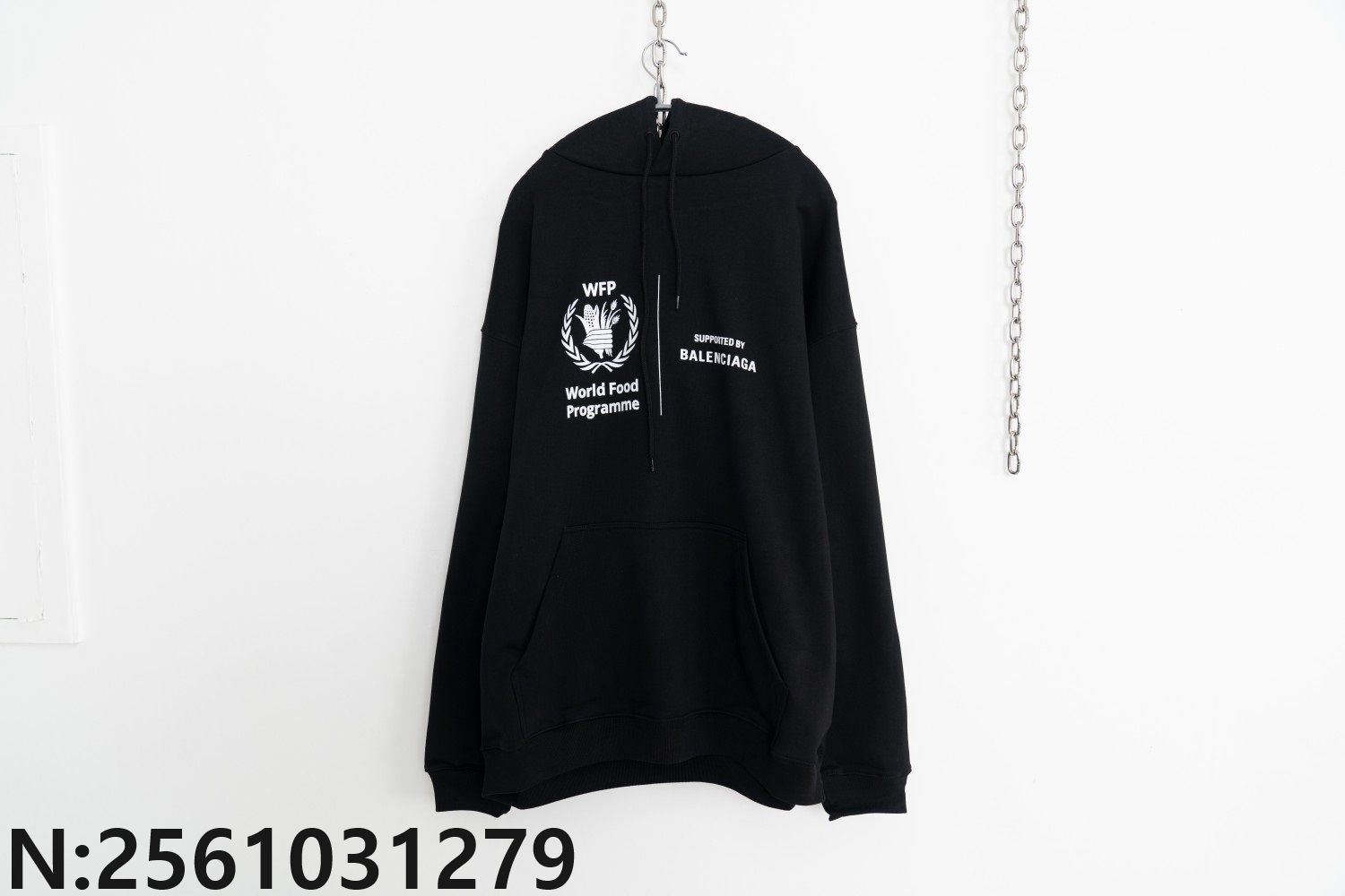 [사슬공장] 발렌시아가 WFP 후드티 블랙 balenciaga