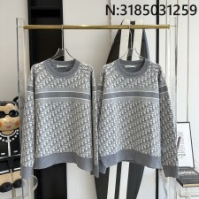 V공장 디올 크리스찬 23FW 캐시미어 오블리크 양면 니트 그레이 Dior