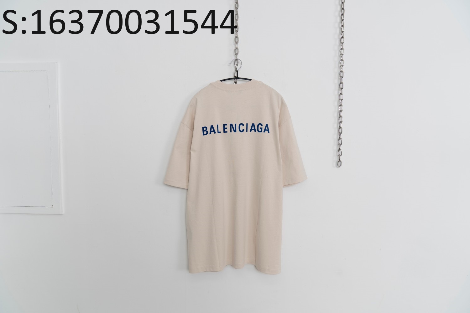 [사슬공장] 발렌시아가 블루 모노그램 반팔티 라이트 베이지 balenciaga