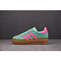 【纯原】W Ad Originals Gazelle Bold 厚底 绿粉棕 H06125