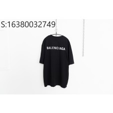 [사슬공장] 발렌시아가 흰색 모노그램 프린트 반팔티 블랙 balenciaga