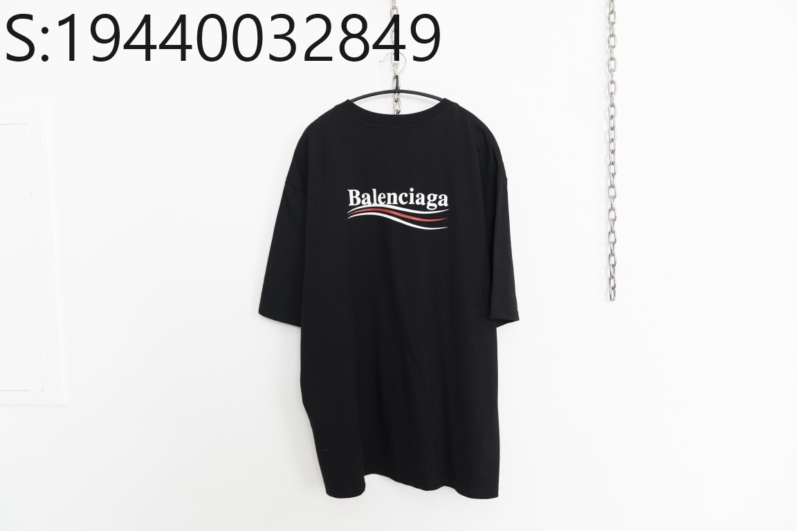 [사슬공장] 발렌시아가 웨이브 반팔티 블랙 balenciaga