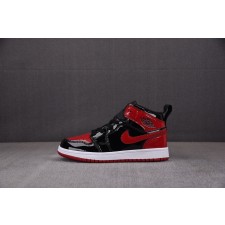 Air Jordan 1 Mid（GS）童鞋 黑红禁穿 640734-074