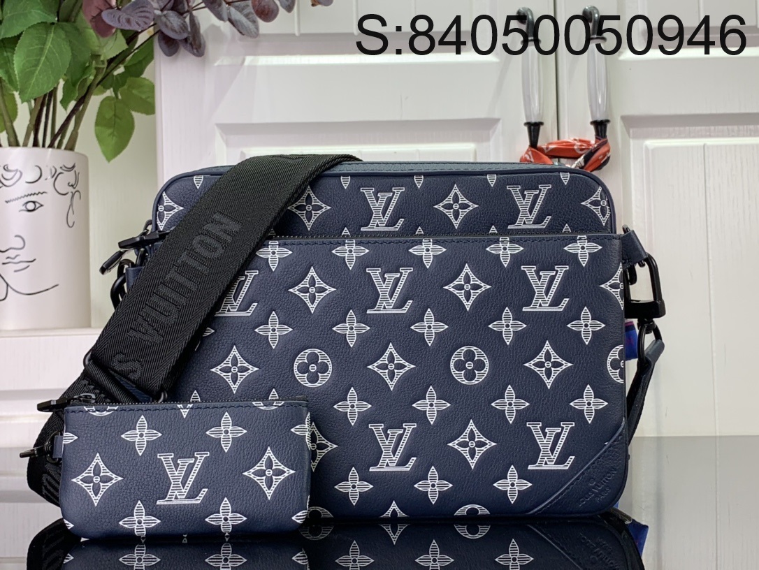 [88factory] 루이비통 트리오 메신저 M24753 25*18.5*7cm 블루 LOUIS VUITTON