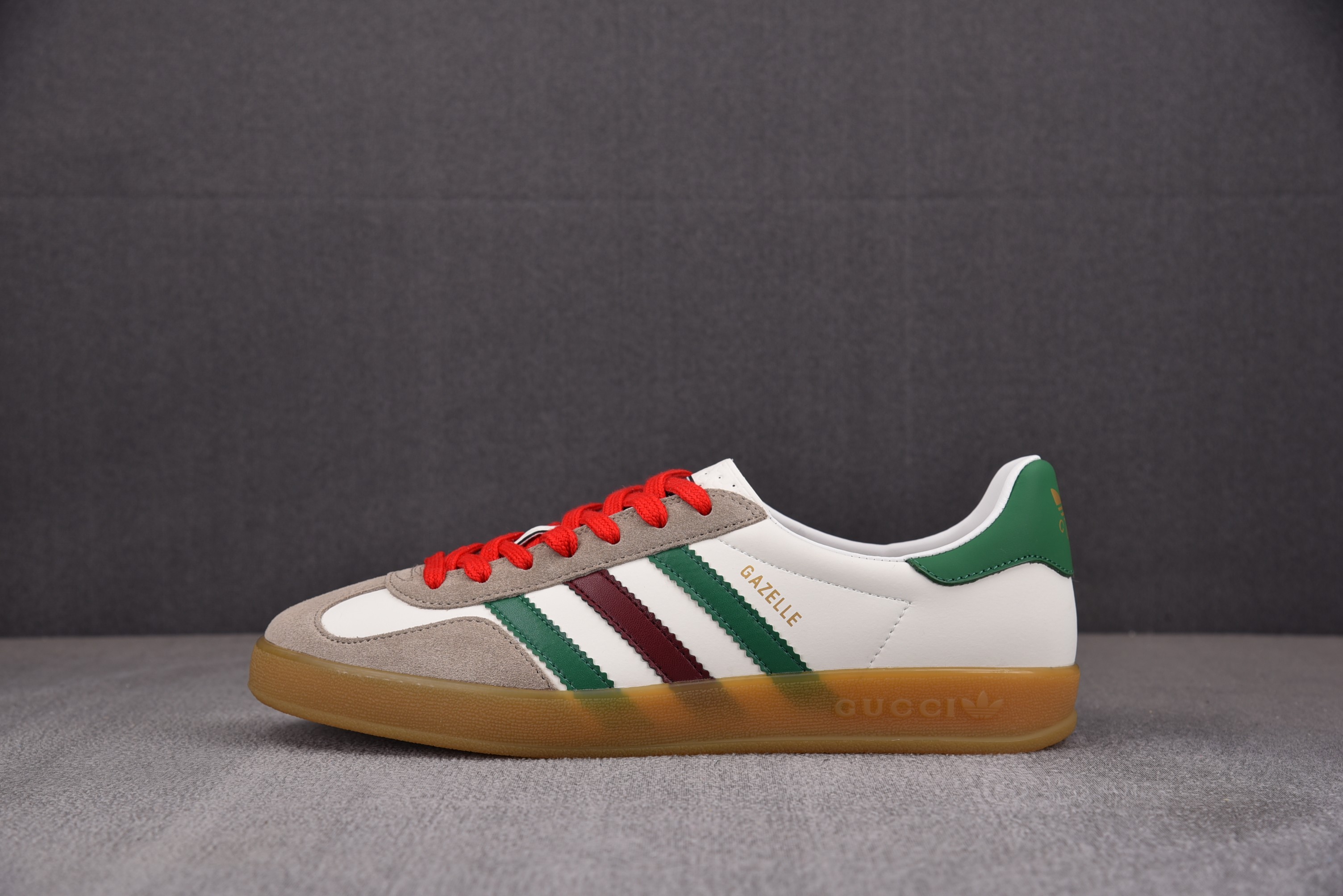 【NEW R】Adidas x Gucci Gazelle 화이트레드그린