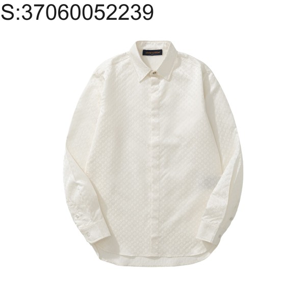 [흰] 루이비통 LV 프라워 자카드 긴팔 셔츠 아이보리