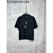 [사슬공장] 프라다 모노그램 스트라이프 반팔 셔츠 블랙