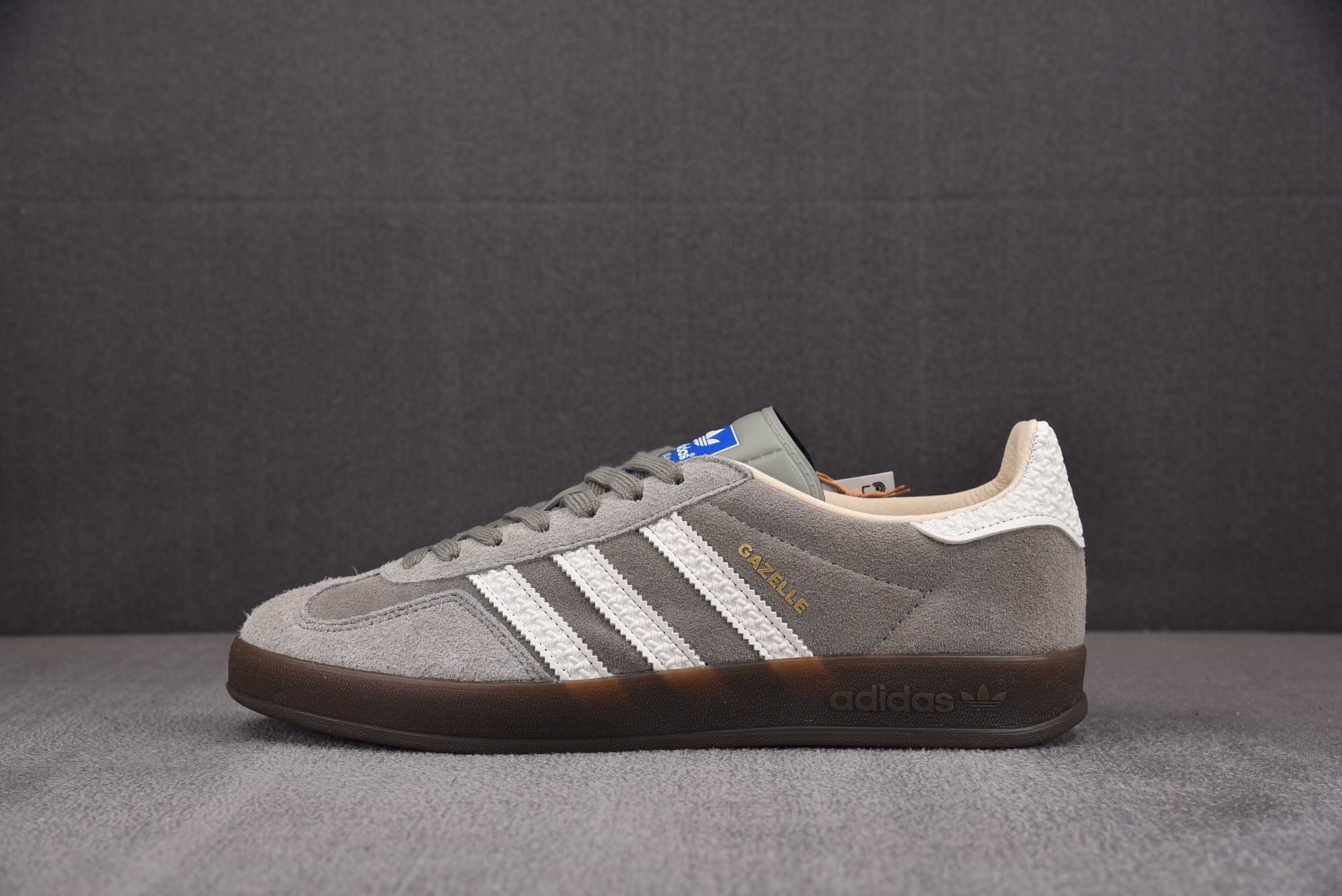 【TOP】AD Originals Gazelle Indoor 灰白 IF1807