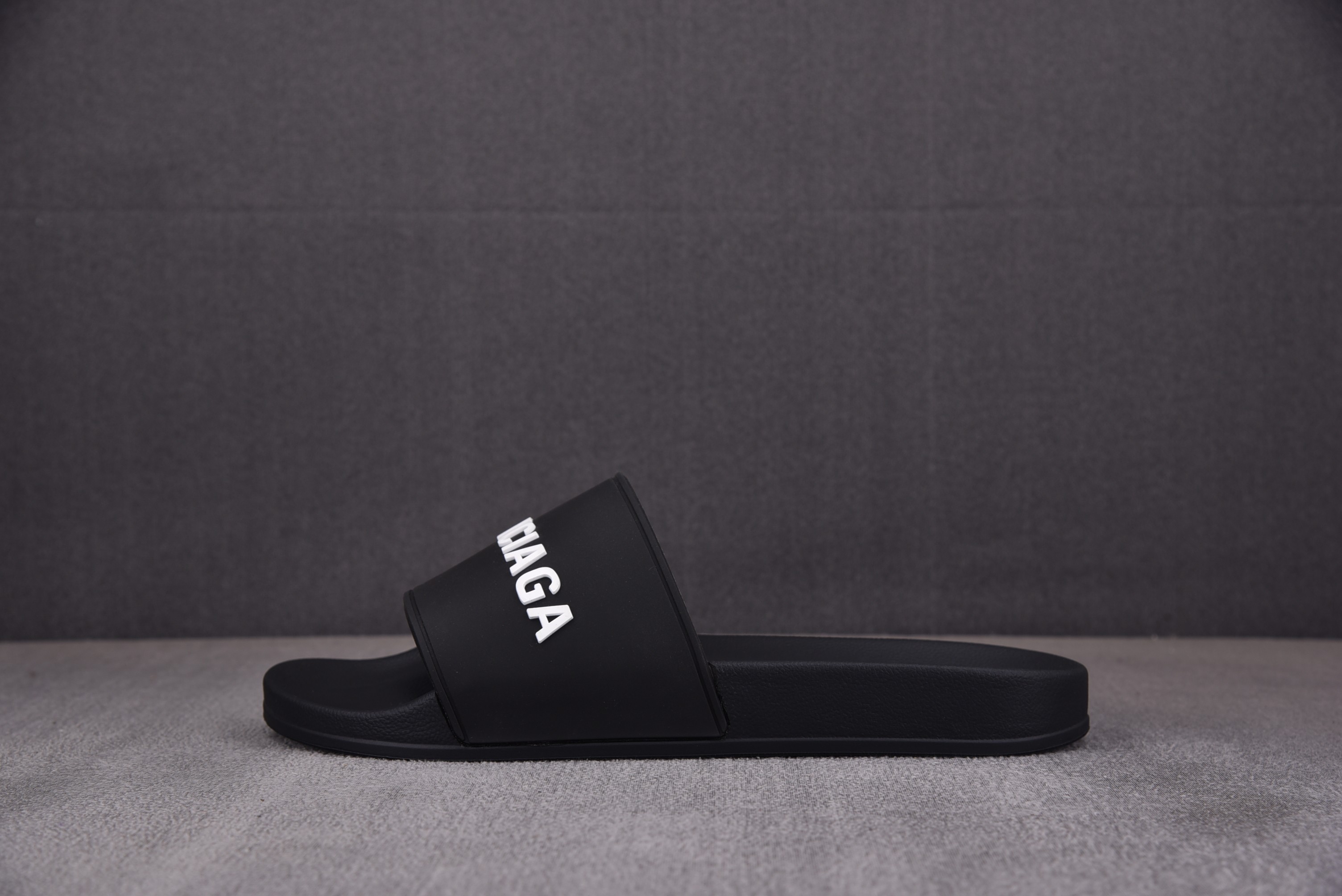 【GOOD】Balenciaga Slide 黑色白字 발렌시아가