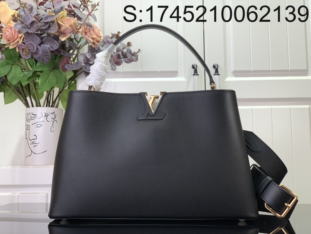 [88factory] 루이비통 카퓌신 숄더백 블랙 M24607 38*16*23cm LOUIS VUITTON