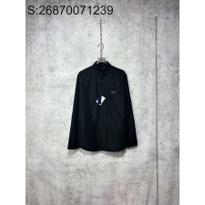[사슬공장] 프라다 24SS 로고 순색 긴팔 셔츠 블랙