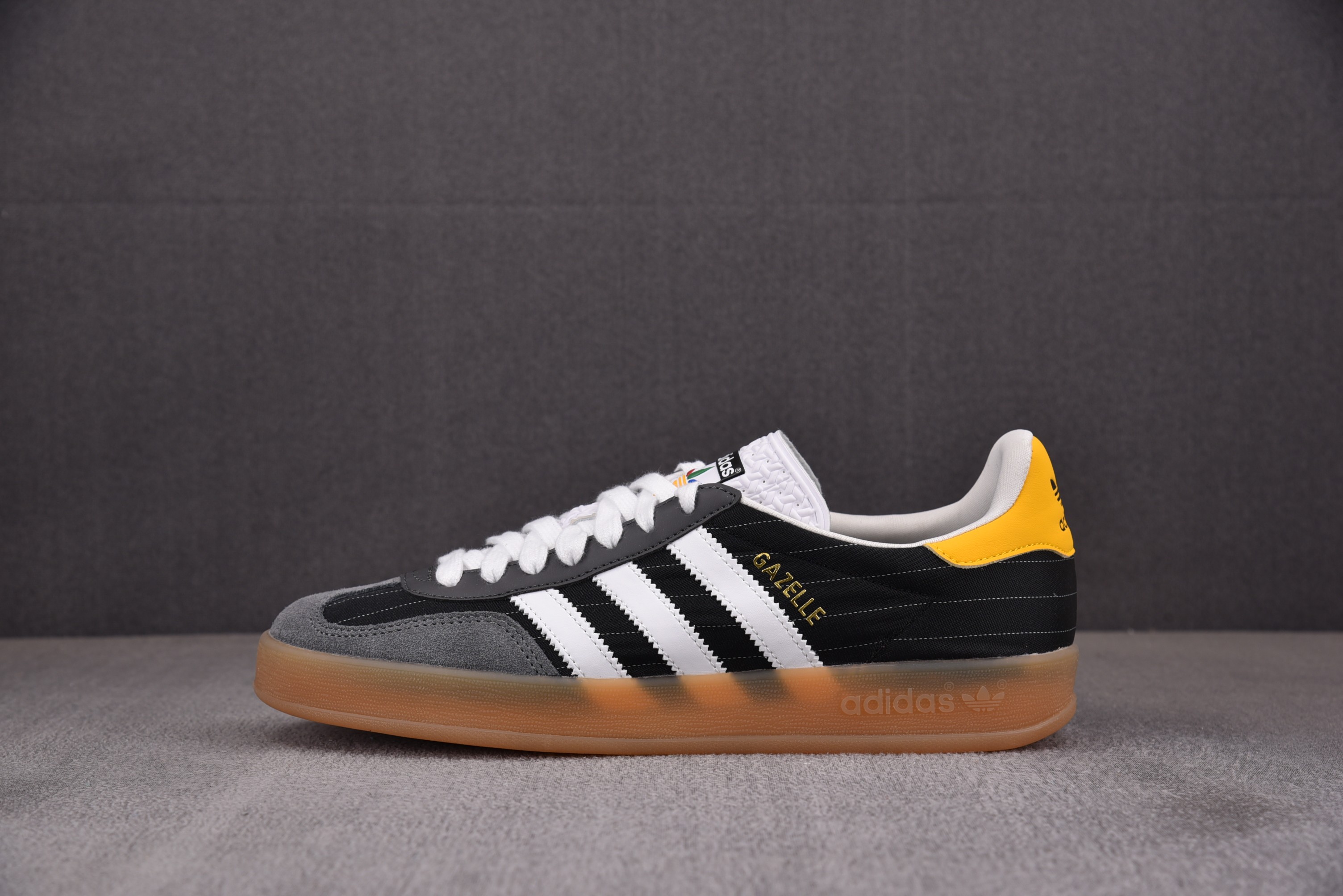 【纯原】AD Originals Gazelle Indoor 黑色条纹 IF9642