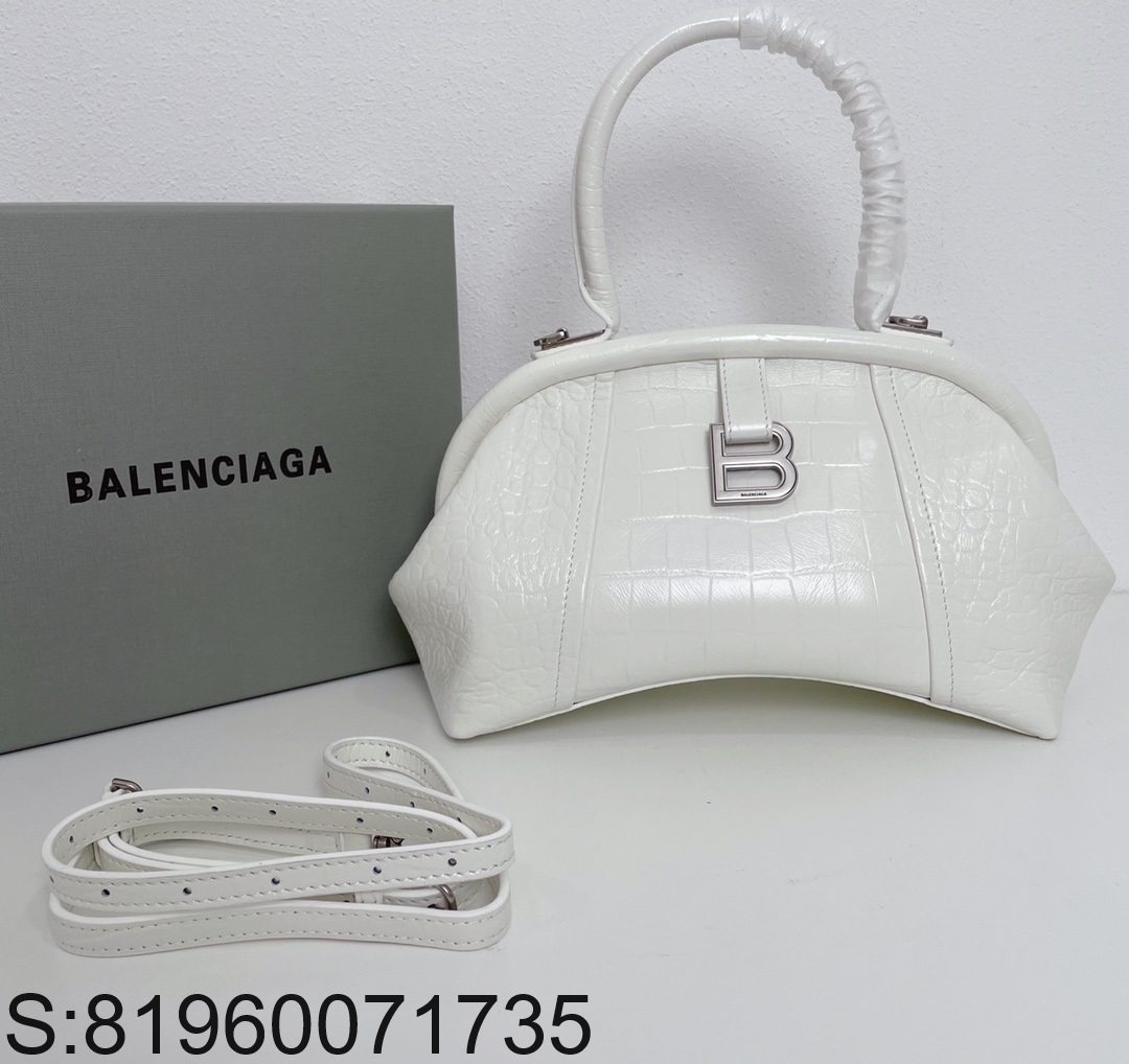 [dxg] 발렌시아가 에디터 프레임 핸들 토트백 화이트 27*15*11cm balenciaga