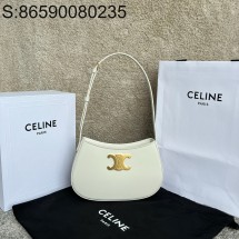 JXG 셀린느 가죽 골드 로고 틸리백 미듐 23*13*4cm 아이보리 Celine