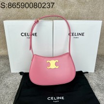 JXG 셀린느 가죽 골드 로고 틸리백 미듐 23*13*4cm 핑크 Celine