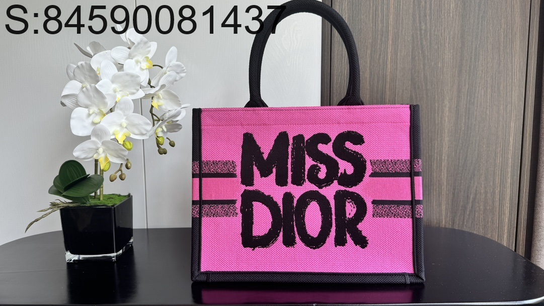 [JHL] 디올 MISS DIOR 양색 북 토트백 36.6*27*16.5cm 딥핑크 