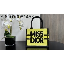 [JHL] 디올 MISS DIOR 양색 북 토트백 26.6*21*14cm 옐로우 Dior