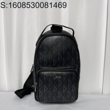 [JHL] 디올 미니 라이더 백팩 CD 다이아몬드 캔버스 블랙 21*32*10cm 
