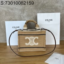 JXG 셀린느 개선문 자카드 카바스 토트백 스몰 25*18.5*13cm 라이트 브라운