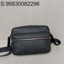 [JHL] 디올 라이더 2.0 집 메신저백 디올 그래비티 레더 그레인드 카프스킨 블랙 23*17*7.5cm 