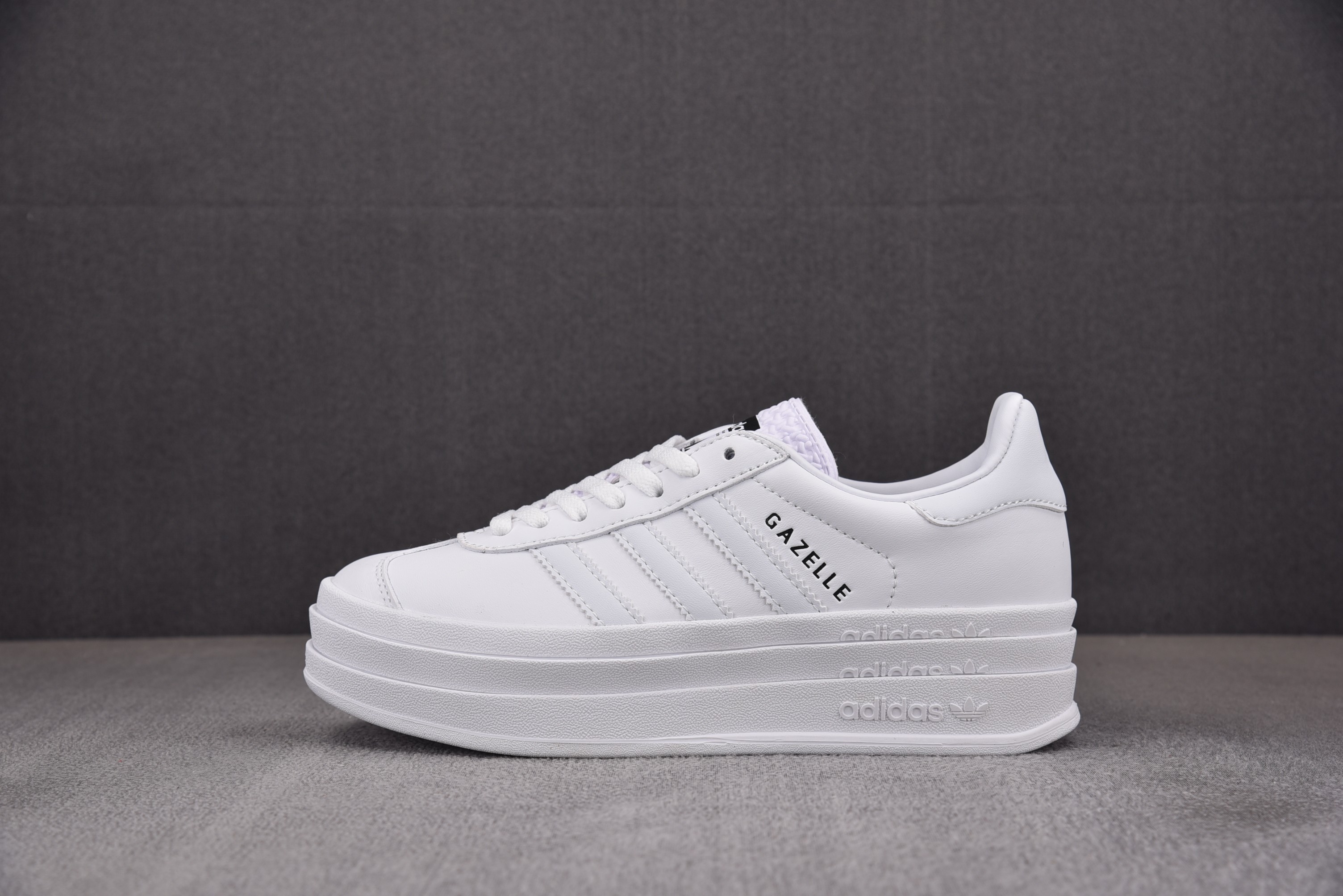 【纯原】Ad Gazelle Bold Triple White 厚底纯白 IE5130