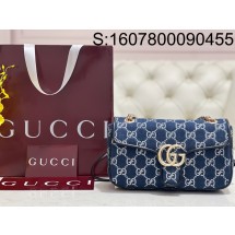 [JHL] 구찌 마몬트 큐빅 숄더백 443497 26*15*7cm 데님 Gucci